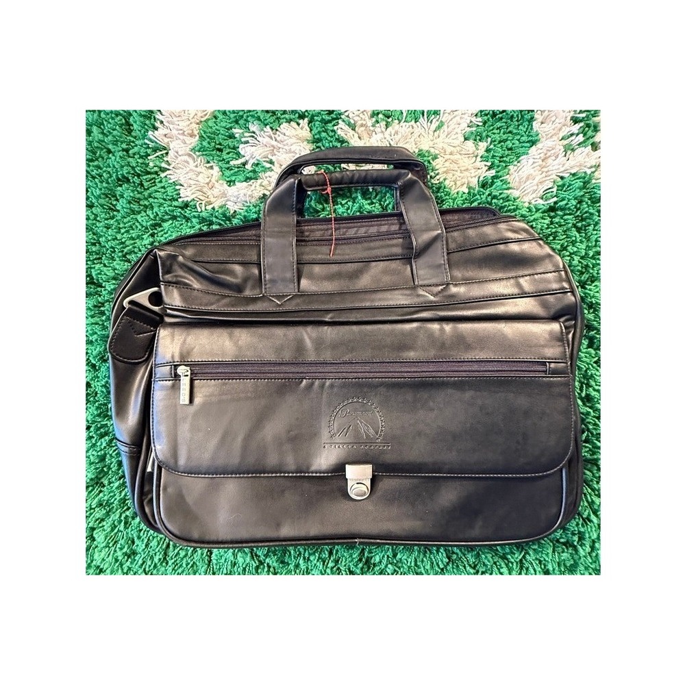 Leeds Laptop Briefcase Bag Unisex OS Black Excellent Paramount Viacom Logo